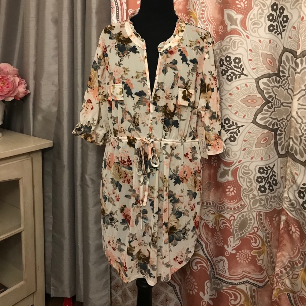 Subtle floral pattern dress